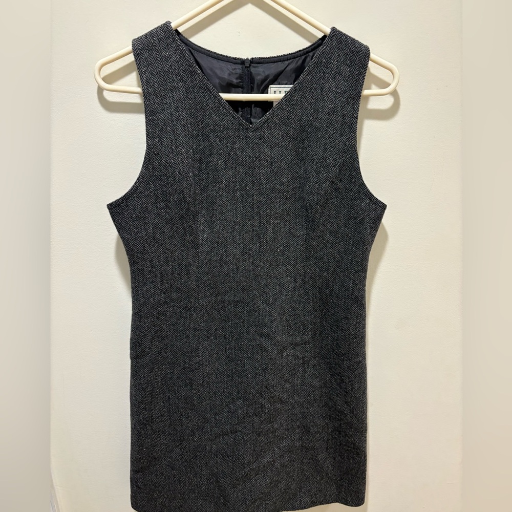 L.L Bean Vintage 100% Wool V Neck Sleeveless Lined Dress Women’s Sz‎ 6